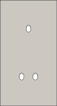 Double cover plate, vertical 71 mm centre distance, for single and double switching function, Niko T