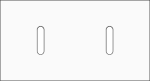 Double cover plate, horizontal 71 mm centre distance, for two single switching functions, Niko Rocke