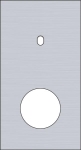 Double cover plate, vertical 71 mm centre distance, for a single switching function and a socket fun