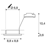 Dolix out Qpar51, square, Chrome