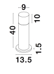 Noten Sandy Black Aluminium clear & White acrylic Led 10W 780lm 3000K CRI > 80 220 - 240V beam a