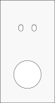 Double cover plate, vertical 71 mm centre distance, for a double switching function and a socket fun