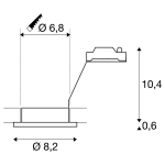 Dolix out Qpar51, round, matt Chrome