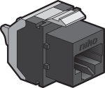 Onafgeschermde RJ45 - connector UTP cat5E, klaar voor PoE++, voor bandbreedtes tot 100MHz