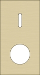 Double cover plate, vertical 71 mm centre distance, for a single switching function and a socket fun