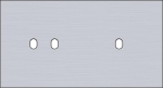 Double cover plate, horizontal 71 mm centre distance, for a double switching function and a single s