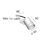 Cylinder - S Gu10 / Led 230V - geanodiseerd Zwart