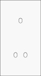 Double cover plate, vertical 71 mm centre distance, for single and double switching function, Niko T