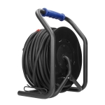 Kabelhaspel met 4 vaste stopcontacten, 40m rubberen kabel, IP44, H07RN-F 3 x 2.5mm² - 40m, met een a