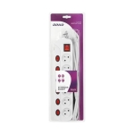 Multiswitch powerstrip with independent on / off switches for 6 sockets, cable 3 x 1mm², 1.5m long