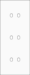 Drievoudige afdekplaat, verticaal 60mm centerafstand, voor drie tweevoudige schakelfuncties, Niko To