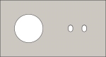 Double cover plate, horizontal 71 mm centre distance, for one socket function and one double switchi