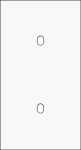 Double cover plate, vertical 71 mm centre distance, for two single switching functions, Niko Toggle