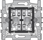 Switch base for shutters, electrical separation, 10A X / 250Vac, quick connection, claw fixing, for