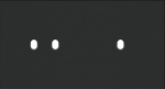 Double cover plate, horizontal 71 mm centre distance, for a double switching function and a single s