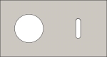 Double cover plate, horizontal 71 mm centre distance, for a socket function and a single switching f