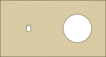 Double cover plate, horizontal 71 mm centre distance, for a single switching function and a socket f