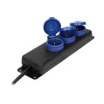 Havy - duty, splash - proof extension sockets, 3m, Schuko rubber cord IP44, H05RR-F 3 x 15mm².