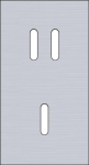 Double cover plate, vertical 71 mm center distance, for a double and a single switching function, Ni