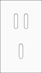 Double cover plate, vertical 60 mm centre distance, for a double and a single switching function, Ni