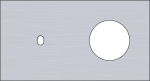 Double cover plate, horizontal 71 mm centre distance, for a single switching function and a socket f