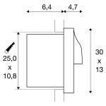 Adi Led, recessed fitting, Anthracite