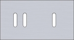 Double cover plate, horizontal 71 mm centre distance, for a double switching function and a single s