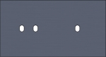 Double cover plate, horizontal 71 mm centre distance, for a double switching function and a single s