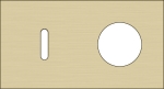 Double cover plate, horizontal 71 mm centre distance, for a single switching function and a socket f