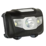 Arcas 5W Led headlight - Black 160lm + 3 batteries LR03