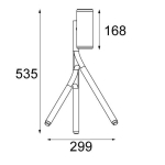 Médard Led 2700K medium Zwart structuur