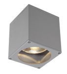 Big Theo plafond out, plafondarmatuur, vierkant, Zilvergrijs, Es111, maximum 75W