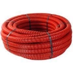 Protection tube with wire puller Red diameter 40mm roll of 50m