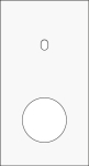 Double cover plate, vertical 71 mm centre distance, for a single switching function and a socket fun