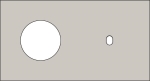 Double cover plate, horizontal 71 mm centre distance, for a single switching function and a socket f