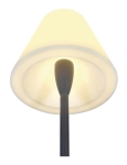 Adegan lampadaire, Anthracite / Blanc, E27 Eco. énergie, maximum 24W, IP54