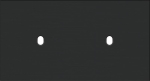 Double cover plate, horizontal 71 mm centre distance, for two single switching functions, Niko Toggl
