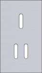 Double cover plate, vertical 60 mm center distance, for single and double switching function, Niko R