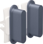 Niko rocker set for dual switch functions, Aluminum Blue Grey