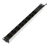 Power strip 19" 8 socket French full Aluminium