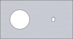 Double cover plate, horizontal 71 mm centre distance, for a single switching function and a socket f