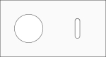 Double cover plate, horizontal 71 mm centre distance, for a socket function and a single switching f