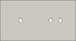 Double cover plate, horizontal 71 mm centre distance, for single switching function and double switc