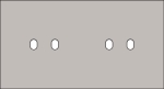 Double cover plate, horizontal 71mm center distance, for double switch functions, Niko toggle steel