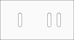 Double cover plate, horizontal 71 mm centre distance, for single and double switching function, Niko