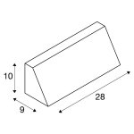 Pema square, wandarmatuur, Zilvergrijs, E27, maximum 15W