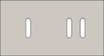 Double cover plate, horizontal 71 mm centre distance, for single switching function and double switc