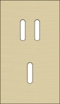 Double cover plate, vertical 60 mm center distance, for a double and a single switching function, Ni