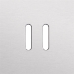 Single cover plate, for double switch functions, Niko rocker Alu Grey