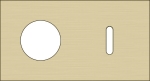 Double cover plate, horizontal 71 mm center distance, for a socket function and a single switching f